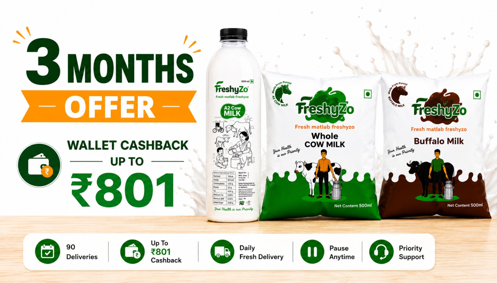 Monthly milk subscription